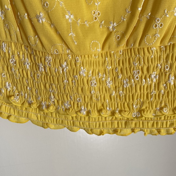 INC XL fully lined yellow blouse with embroidery - Picture 6 of 6